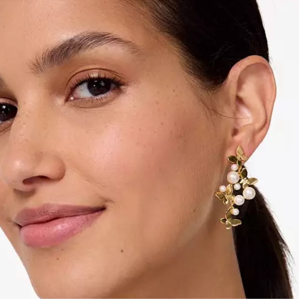 $129 Kate Spade Flutter Statement Linear Earrings - Picture 2 of 5
